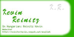 kevin reinitz business card